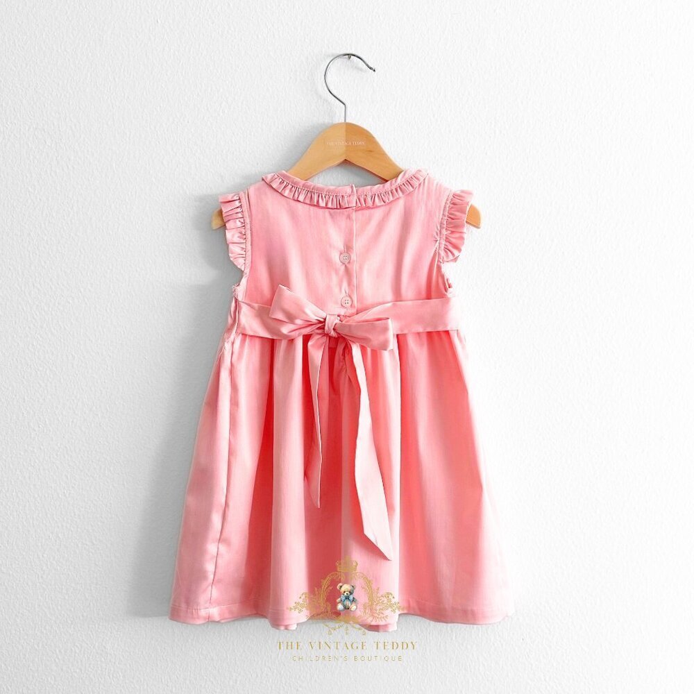 NWT Pretty Girls Embroidered Smocked Dress Boutique Special Occassion Formal 12M - Picture 2 of 4